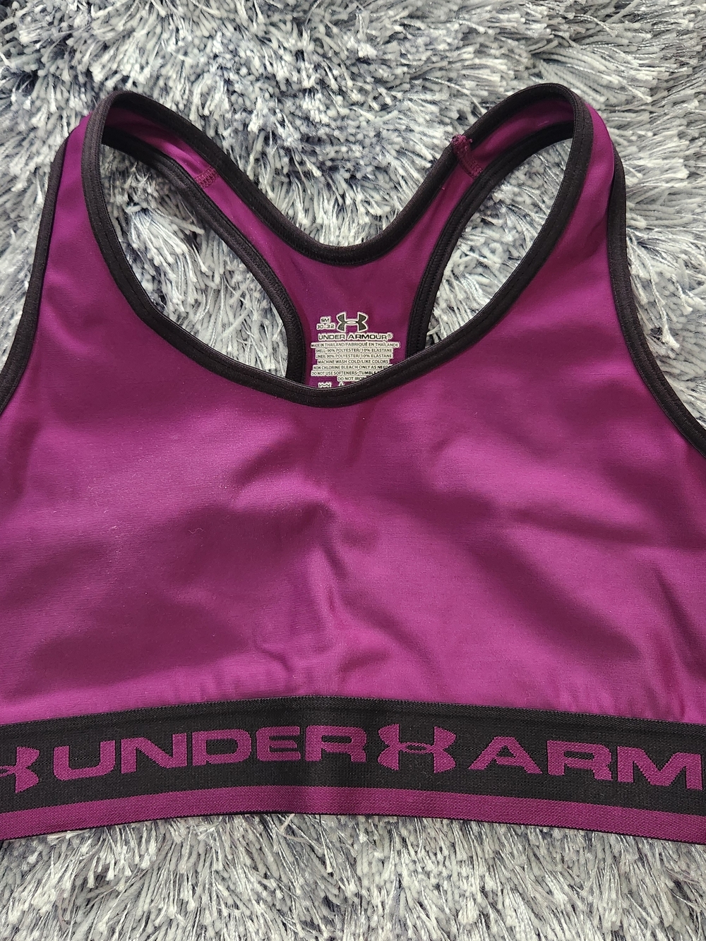 Under Armour Purple and Black Racerback Logo Sports Bra